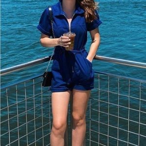 Reformation jumpsuit size 4 royal blue